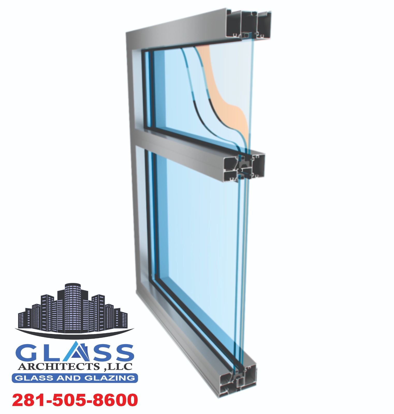 Thermal break storefront window heat performance specification diagram
