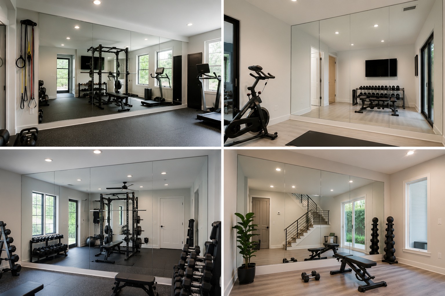 Seamless Home Gym Wall Mirrors